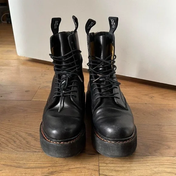R13 black single stack boots - Picture 2 of 6